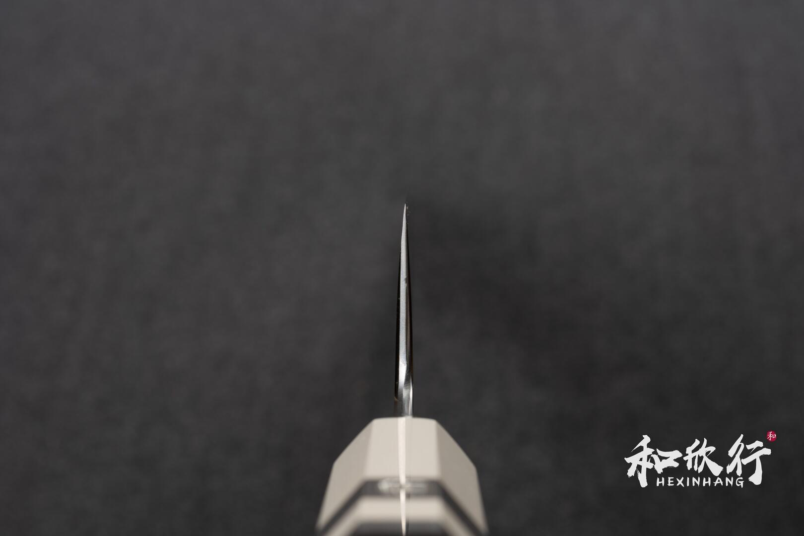 子の日Nenohi 白一鋼富士水本焼総鏡面切付牛刀270mm 可拆式黑檀八角
